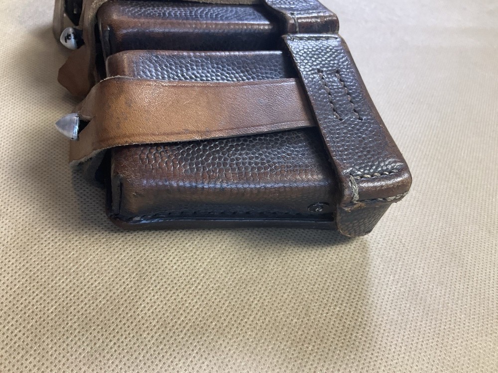 Rare Eugen Hurth Munched Leather K98Ammo Pouch Dated 1935