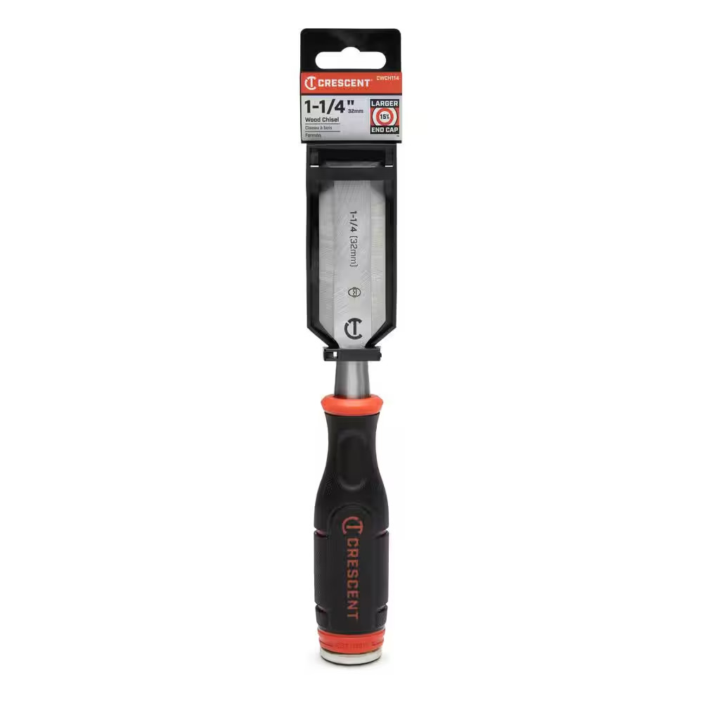 1-1/4 In. Wood Chisel with Grip and Striking End Cap, New