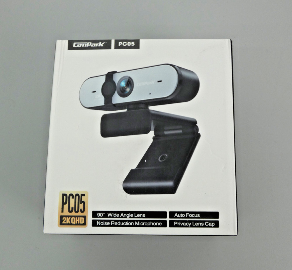 Campark PC05 2K Webcam w/Microphone, QHD Streaming Computer Camera w/ AutoFocus