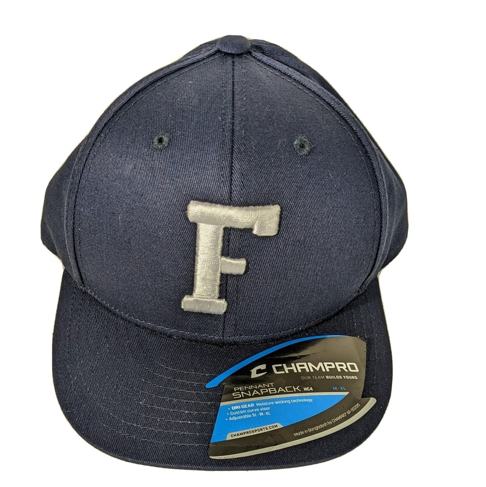 Baseball Hat with F Blue with F Logo Snapback Medium - XL