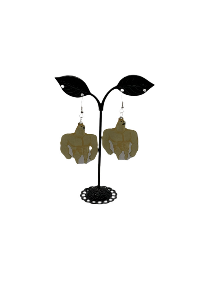Jacked Up Dog Meme Earrings