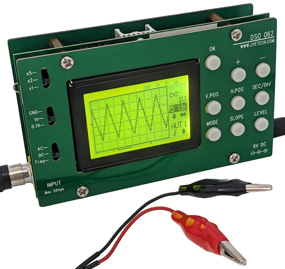 JYETech Assembled Pocket Oscilloscope, 1MHz Bandwidth (DSO062)