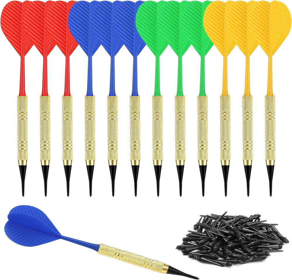 Soft Tip Darts, Bar Dart, Plastic Tip Darts Set, Attach Extra 100 Black 2BA Repl