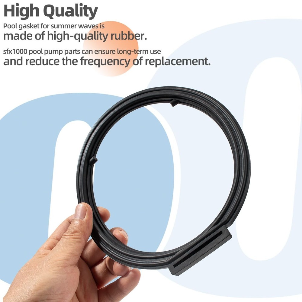 Sconva Wall Fitting Rubber Seal Gasket Replacement for Summer Waves Black