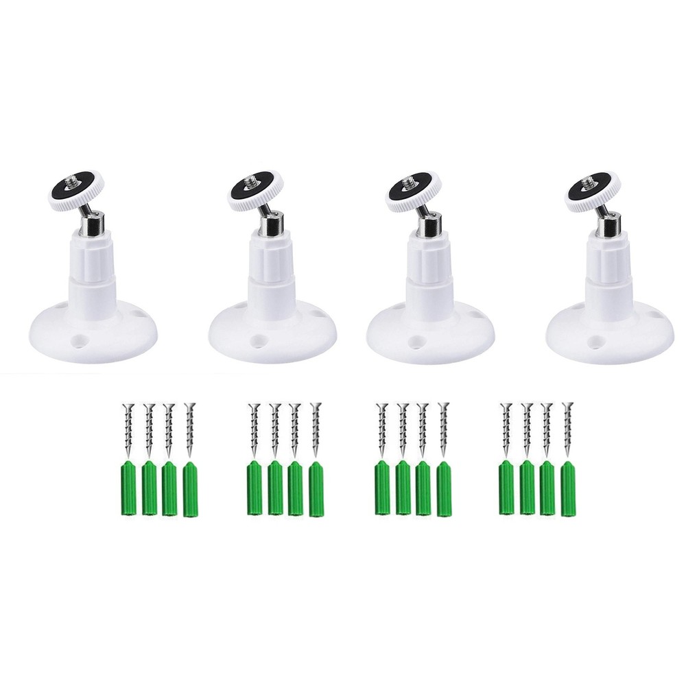 For Arlo Camera Bracket 4 Pack 360° Rotation Mount for Pro 2 Ultra Essential ABS