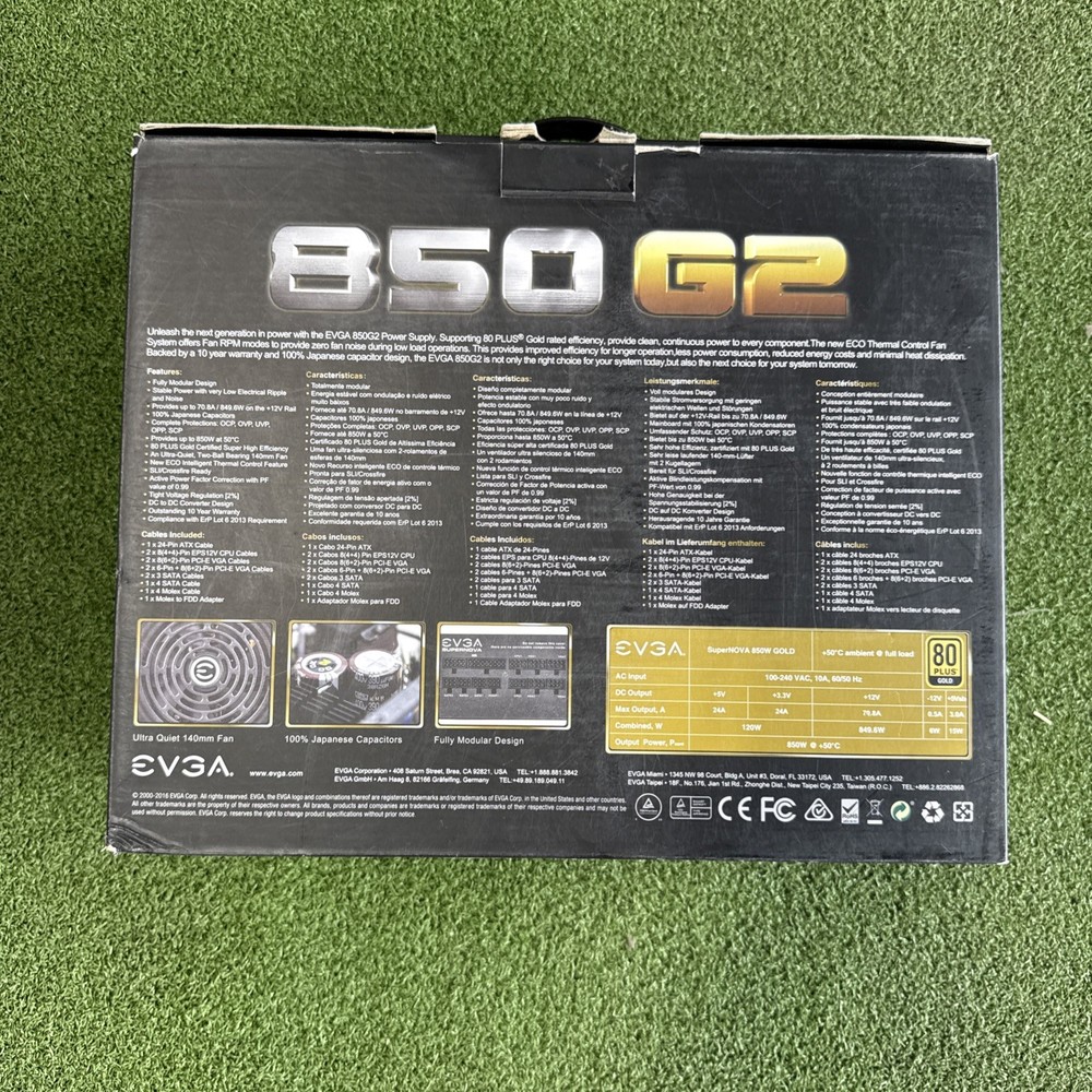EVGA Supernova 850 G2 Power Supply. Complete.