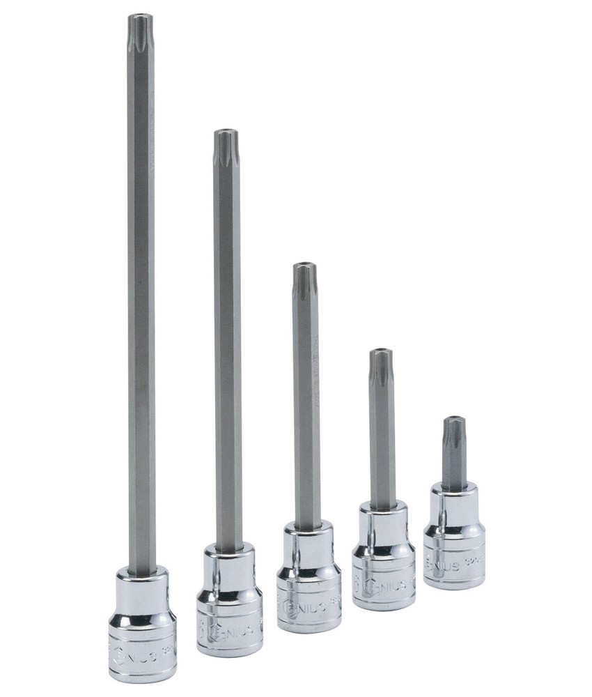 Genius Tools 3/8" Dr. T-40 Tamperproof Star Bit Socket, 110mmL - 308+7540