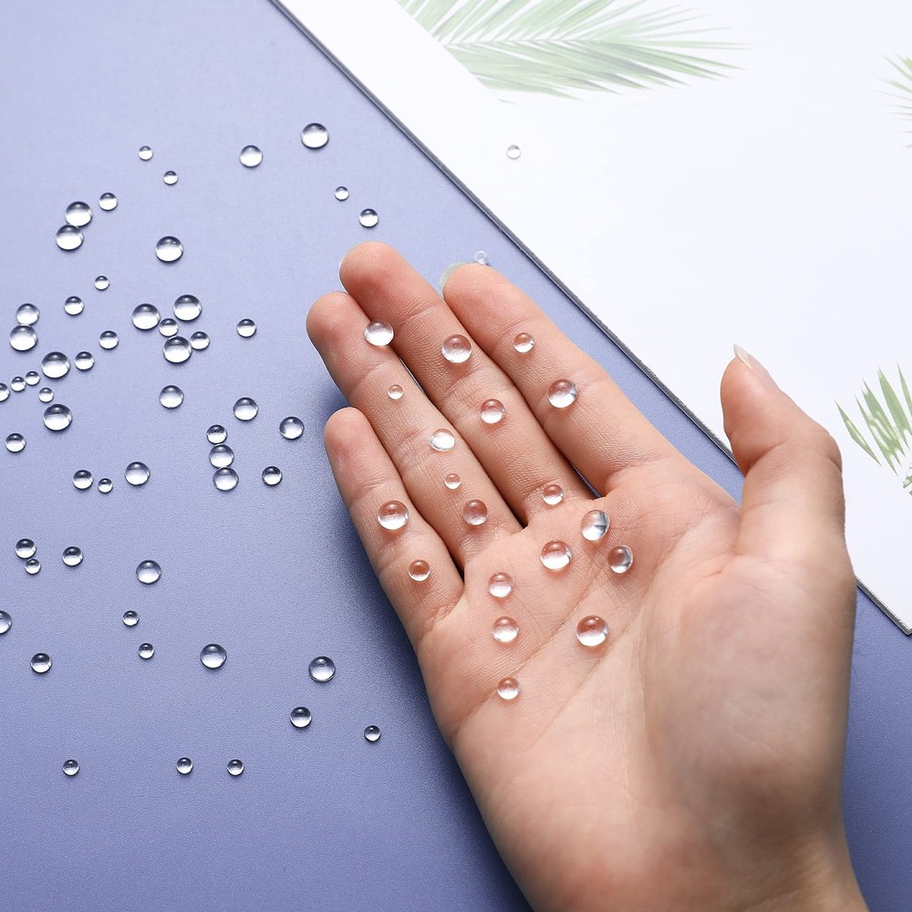 Abeillo 660 Pcs Transparent Half Round-660 PCS(self-adhesive), transparent