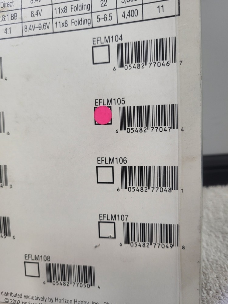 Eflite eflm105 Electric Flight Power System