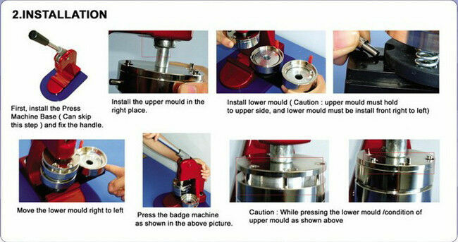 1-3/4" (44mm) DIY Button Maker Machine Badge Press Button Badge Maker Machine