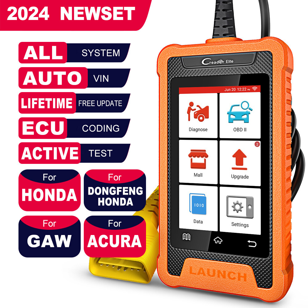 2026 LAUNCH Creader Elite For HONDA OBD Scanner Diagnostic Tool ABS SRS  Reset