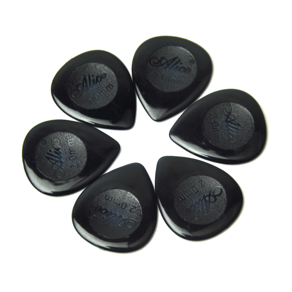 50pcs 2mm Teardrop Black Guitar Picks Plectrums For Electric Guitar Jazz