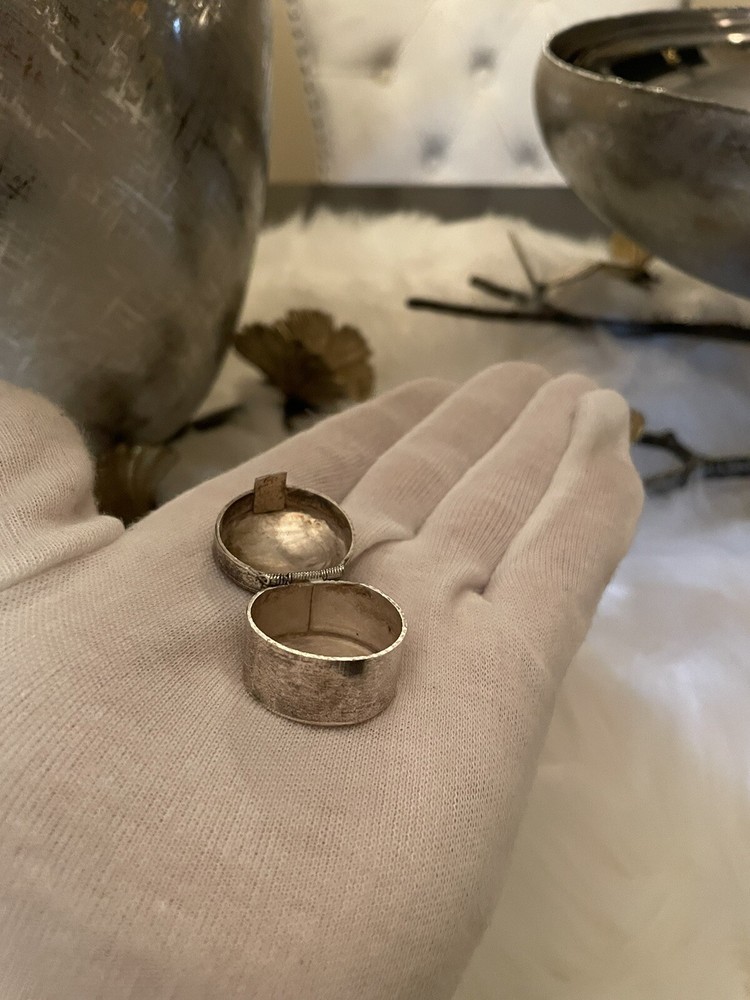 BEAUTIFUL SOLID VINTAGE STERLING SILVER PILL BOX 927 ANTIQUE