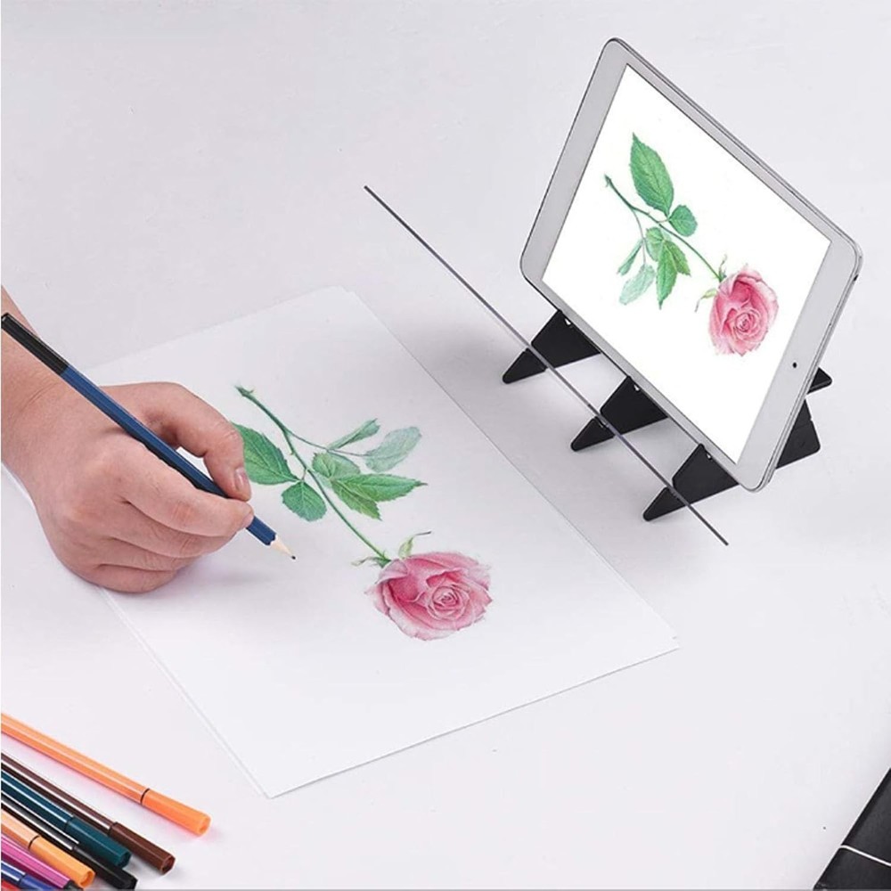Portable DIY Drawing Tracing Board Light Copy Pad Optical Image Reflection Pr...