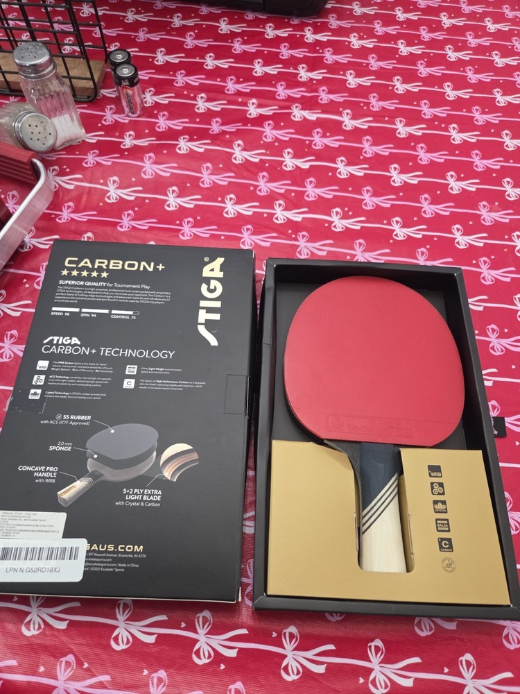 STIGA Carbon+ Ping Pong Paddle