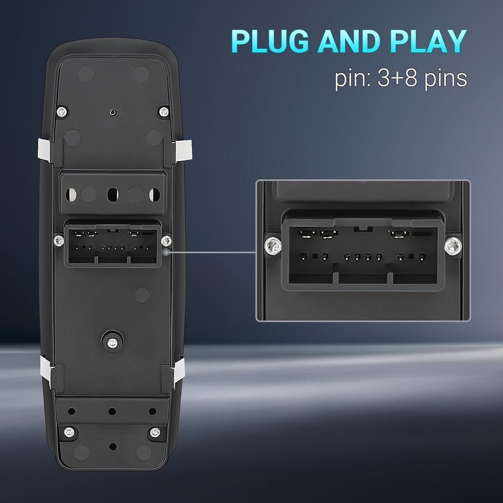 Power Master Window Switch Driver Side Control Button Compatible with 2015-2017