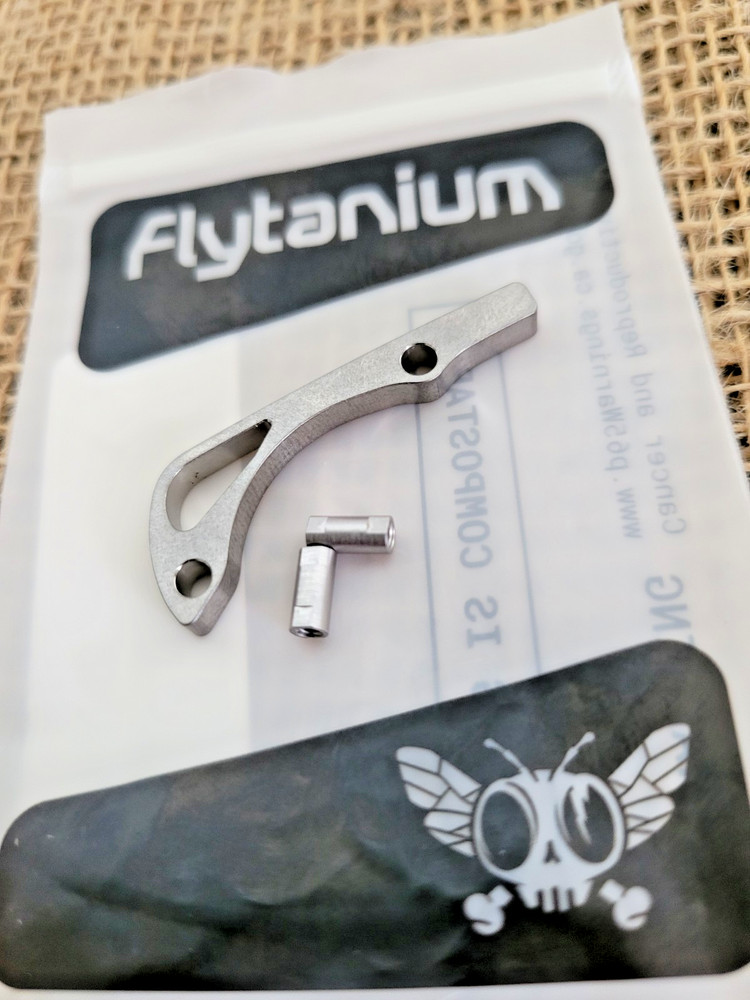 Flytanium Titanium Backspacer For Benchmade Mini Bugout Knife Stonewash Finish