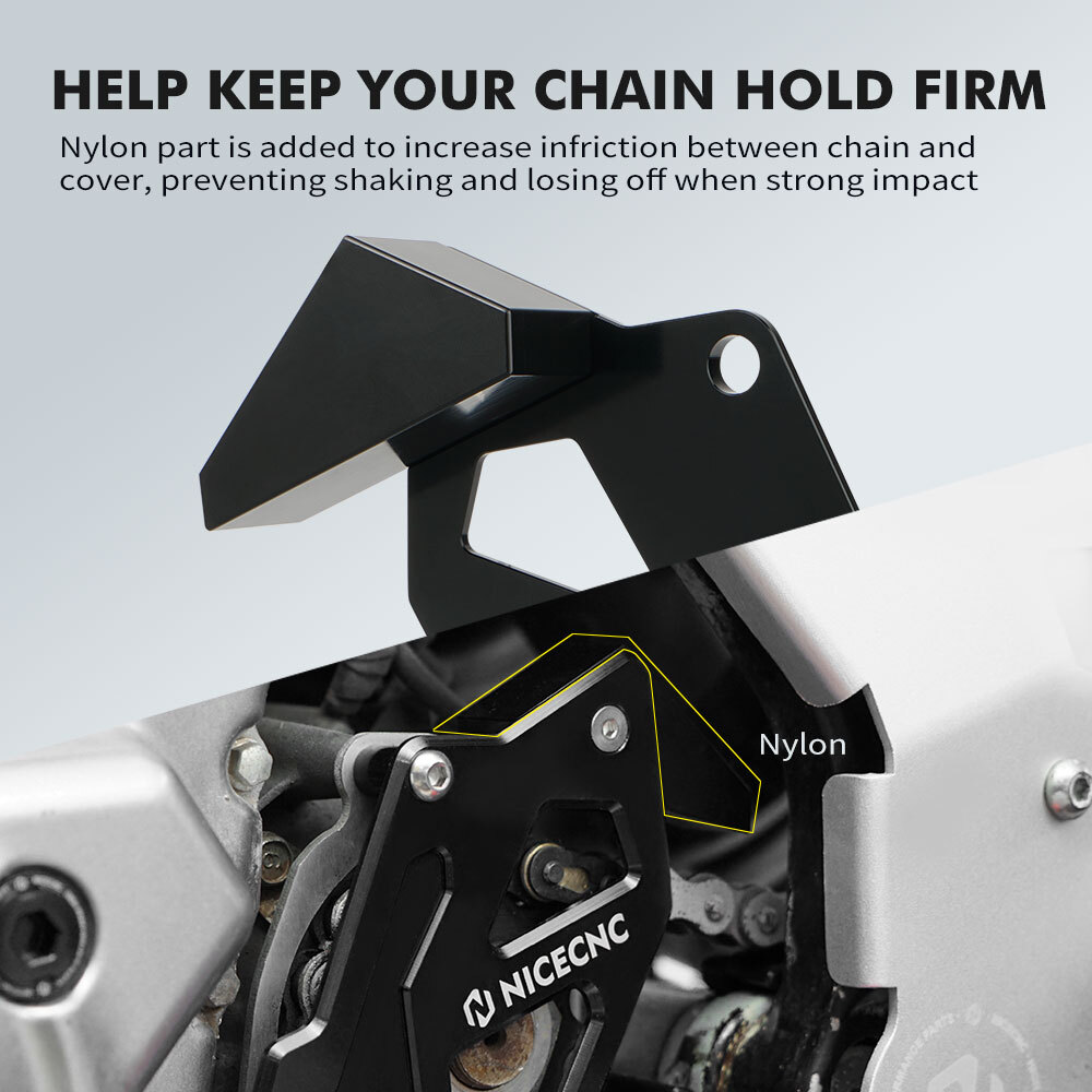 NICECNC Case Saver Chain Guide Guard For Yamaha Raptor 700 700R 2006-2023 Black