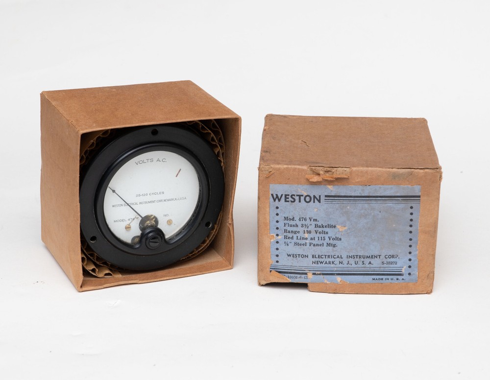 NOS Vintage Weston Electric Model 476 VM AC Volts Panel Meter
