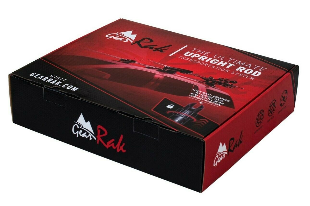 Up-Right Car / SUV Roof Rack Fishing Rod Transportation System 4 Rod Carrier