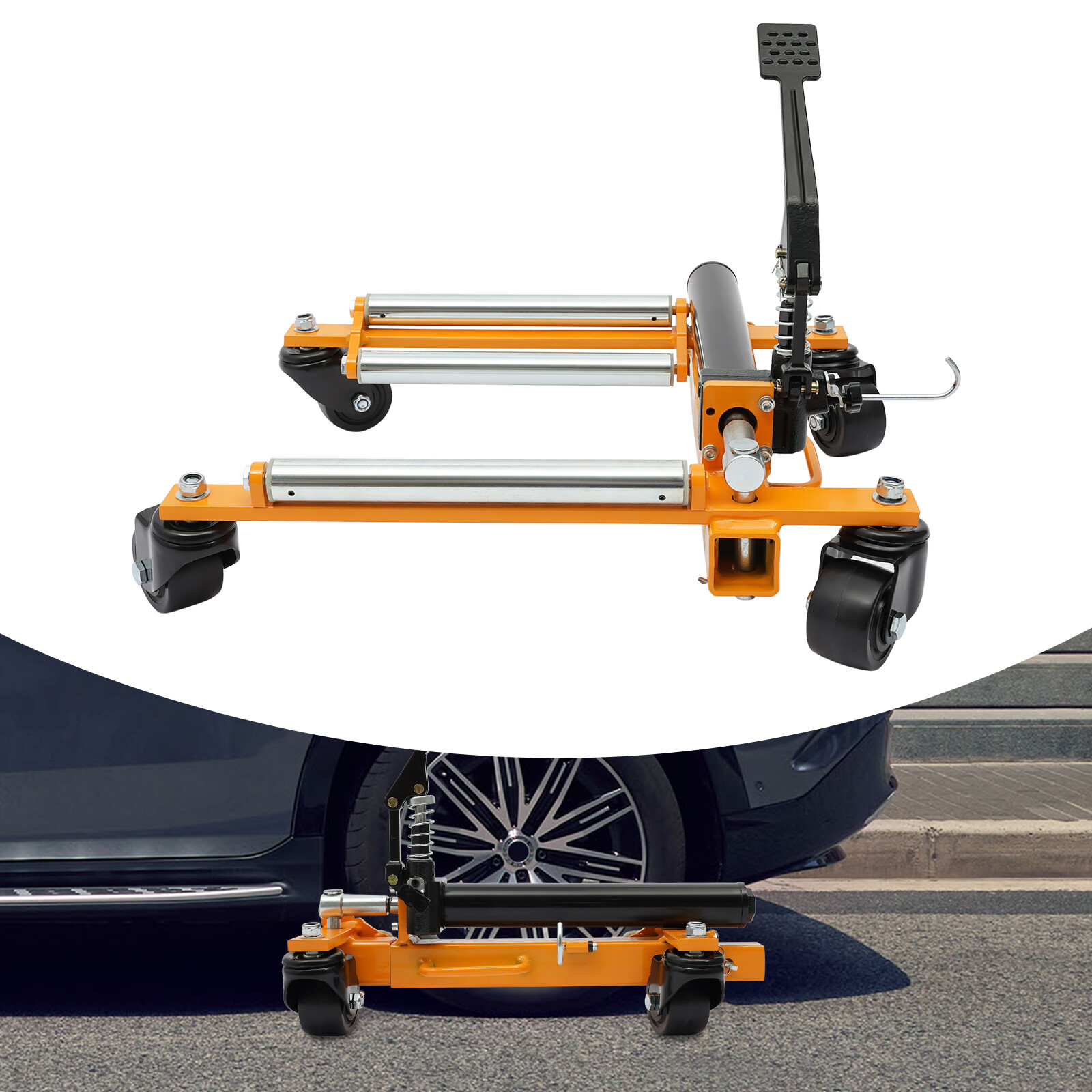 Hydraulic Wheel Dolly 2204 lbs Truck Car Wheel Moving Dolly Auto Tire Lift New