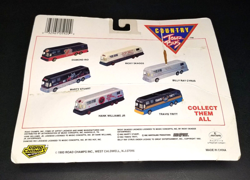 Billy Ray Cyrus 1993 Concert "Some Gave All" Tour Bus Die-Cast Collectible NOS