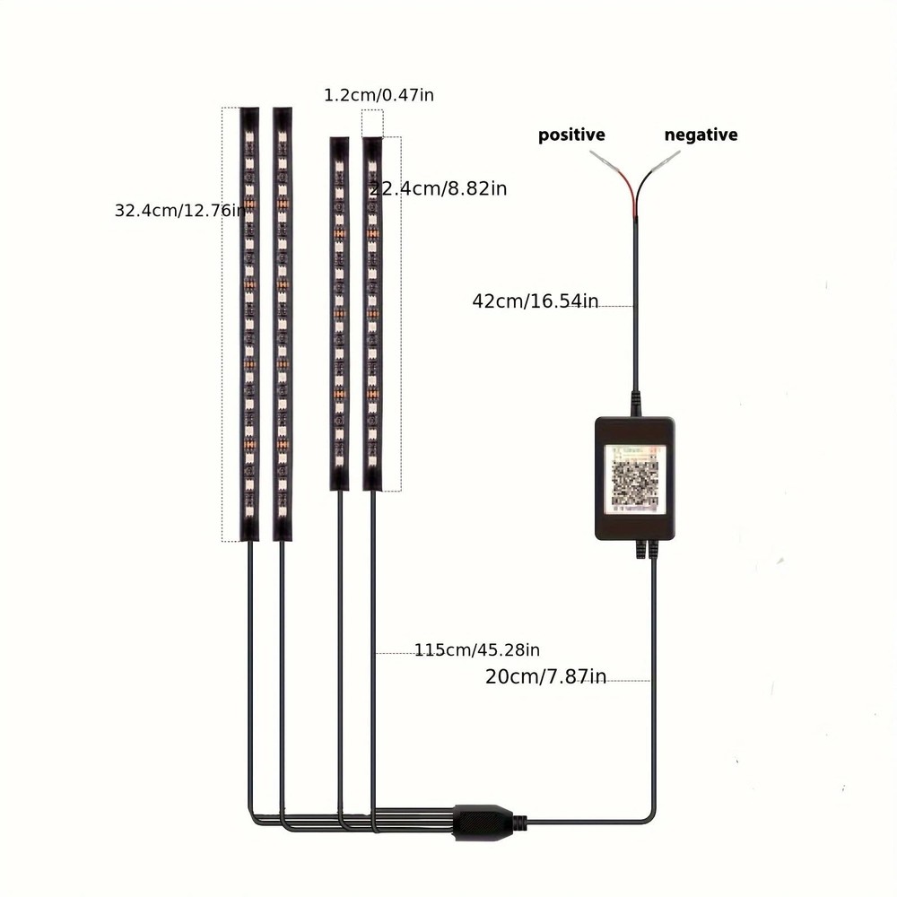 Sxlofty 4 Pcs Motorcycle LED Light Kits, App Control 4 Multicolor