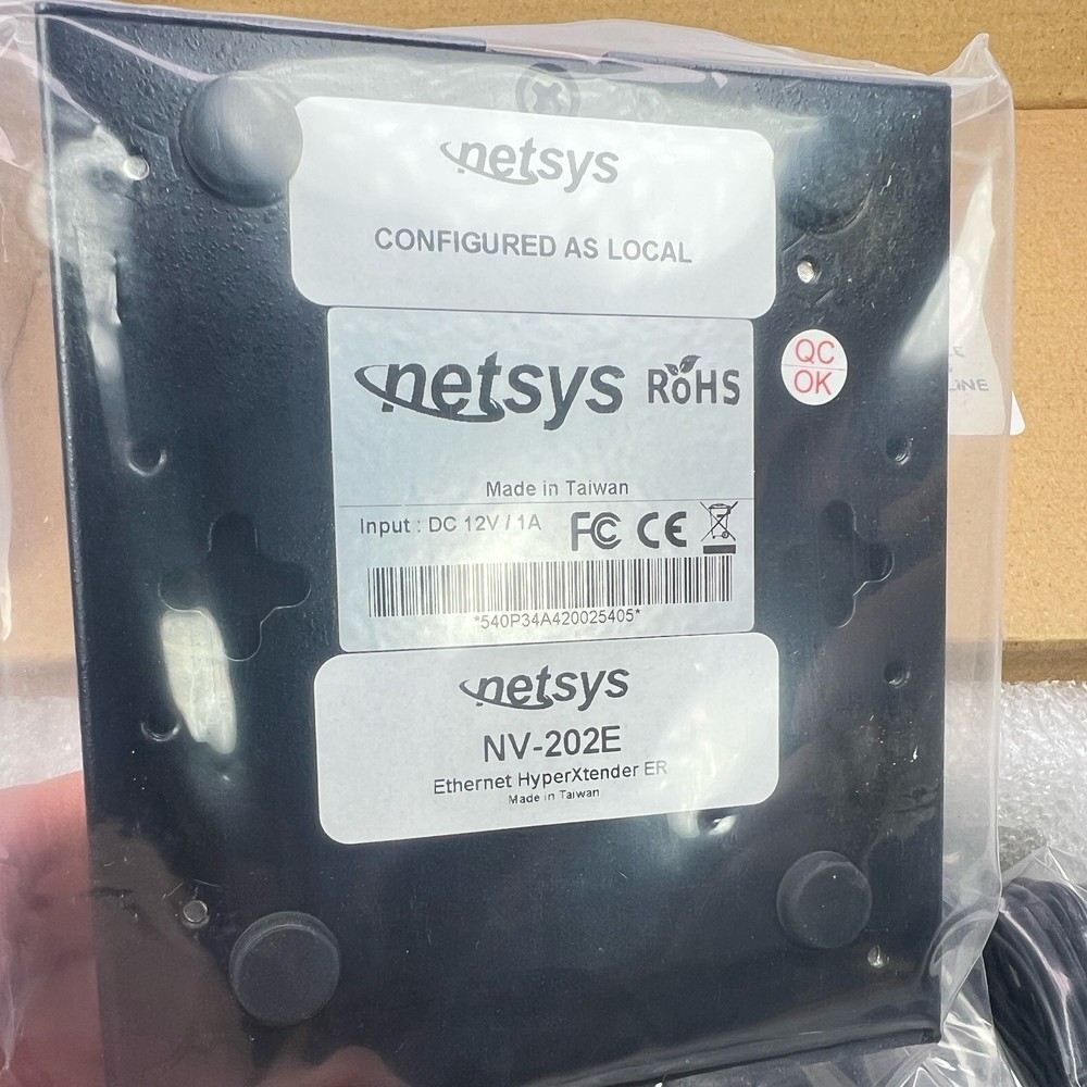 NETSYS HyperXtender ER Ethernet Extender Kit (200Mbps) NV-202EKIT (177) NEW