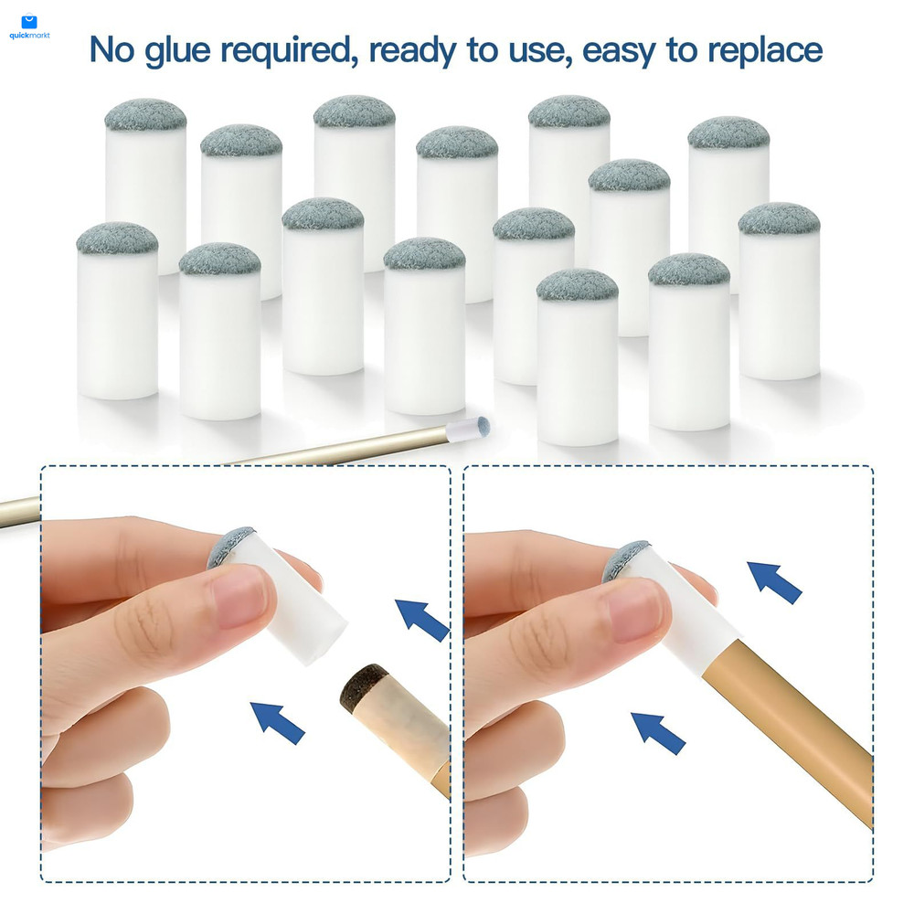 lyforx 30pcs Slip On Pool Cue Tips Replacement Billiard 5