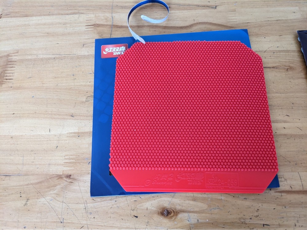 Penhold Pre-Assembled Table Tennis Racket DHS Pg3z + H3 + Sharping 2 Med Pimples
