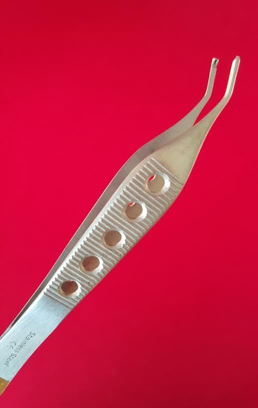 5 PCS ADSON MICRO PLASTIC SURGERY FORCEPS INSTRUMENTS W/ FENESTRATED HANDLE