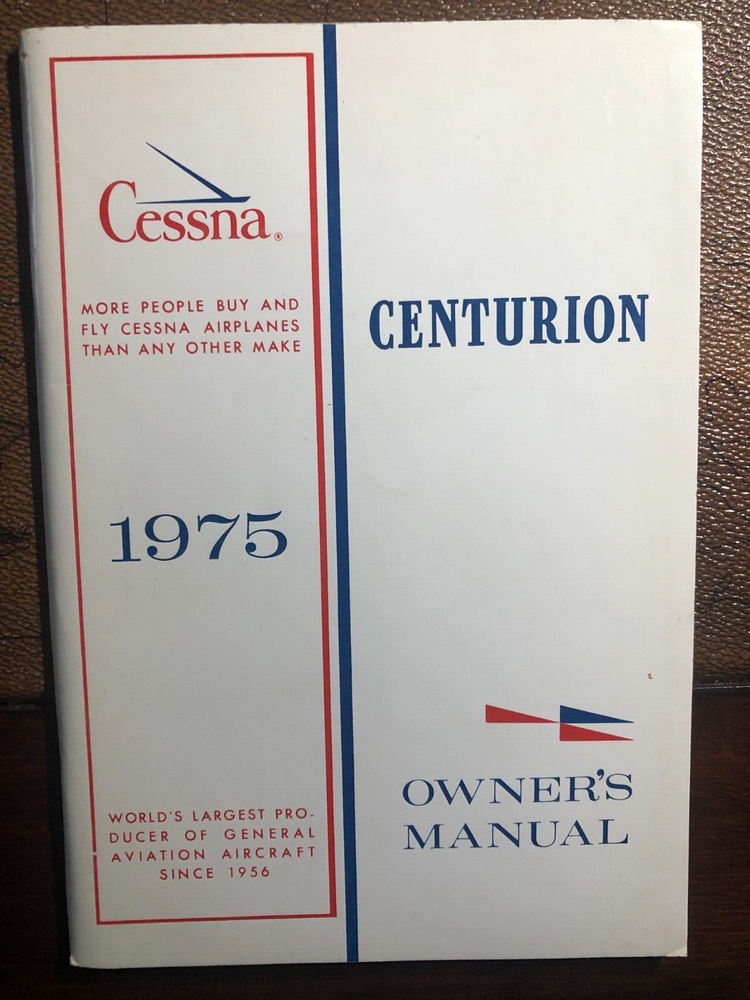 Cessna Owner's Manual 210 Centurion 1975