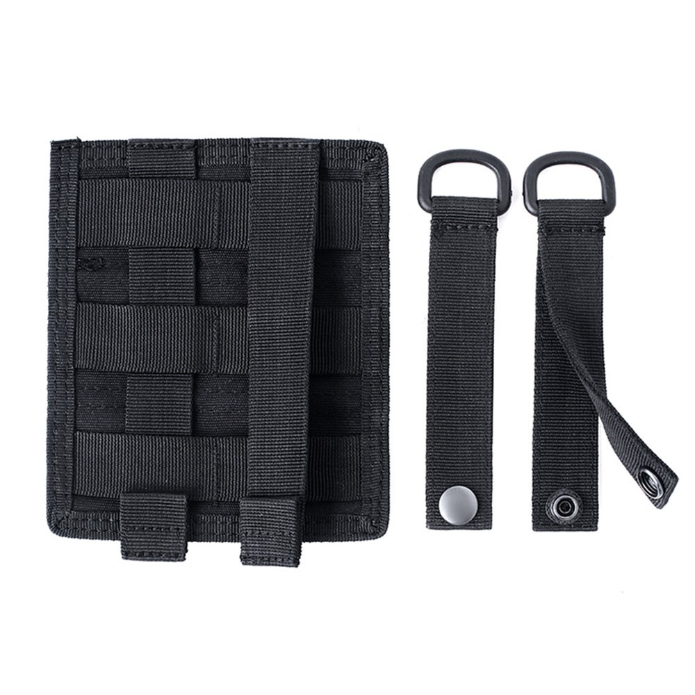 Tactical Hook & Loop Molle Patch Converter Adapter with Kit Bag Utility Pouch