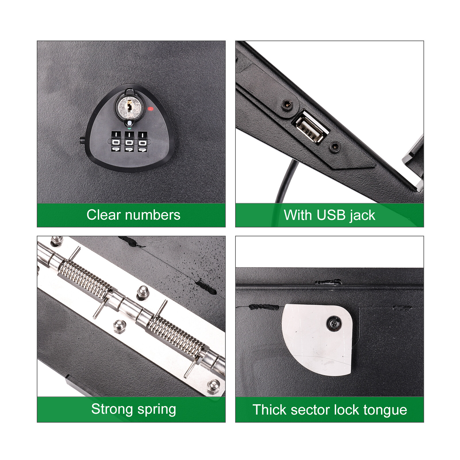 Center Console Safe Vault STORAGE For Ford 15-20 F150 17-21 F250 F350 Super Duty