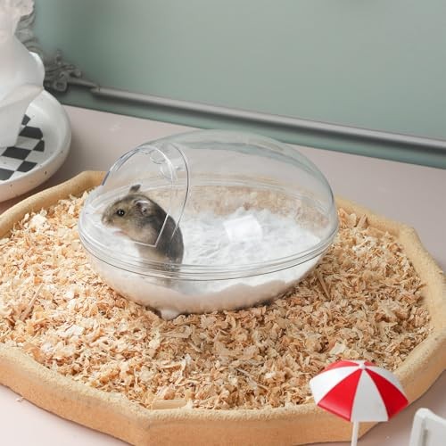 Transparent Hamster Sand Bath Container, Cage Accessory Box Keeps Sand Large