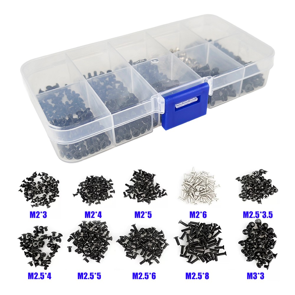 500Pcs For HP Dell Lenovo Sony Toshiba SAMSUNG Set Laptop Computer Screws Set