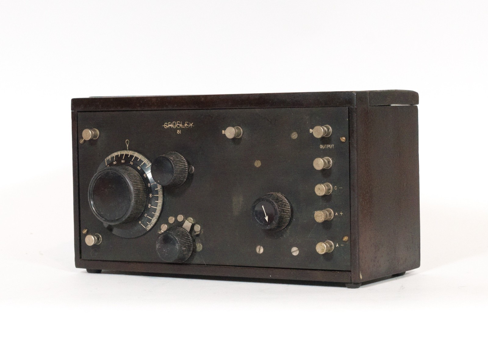 1924 Crosley 51 Regenerative Battery Radio w/Good Globe 01A Tubes * Nice * Works