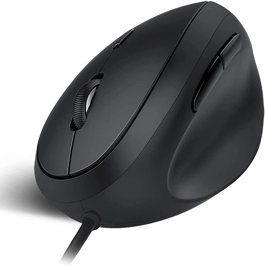 Wired Ergonomic Mouse, Optical Vertical Mouse with 3 Adjustable 800/1200/1600, 6
