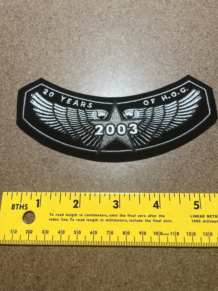 Harley Hog 2003 Patch 20th Anniversary Patch Harley Davidson club patch