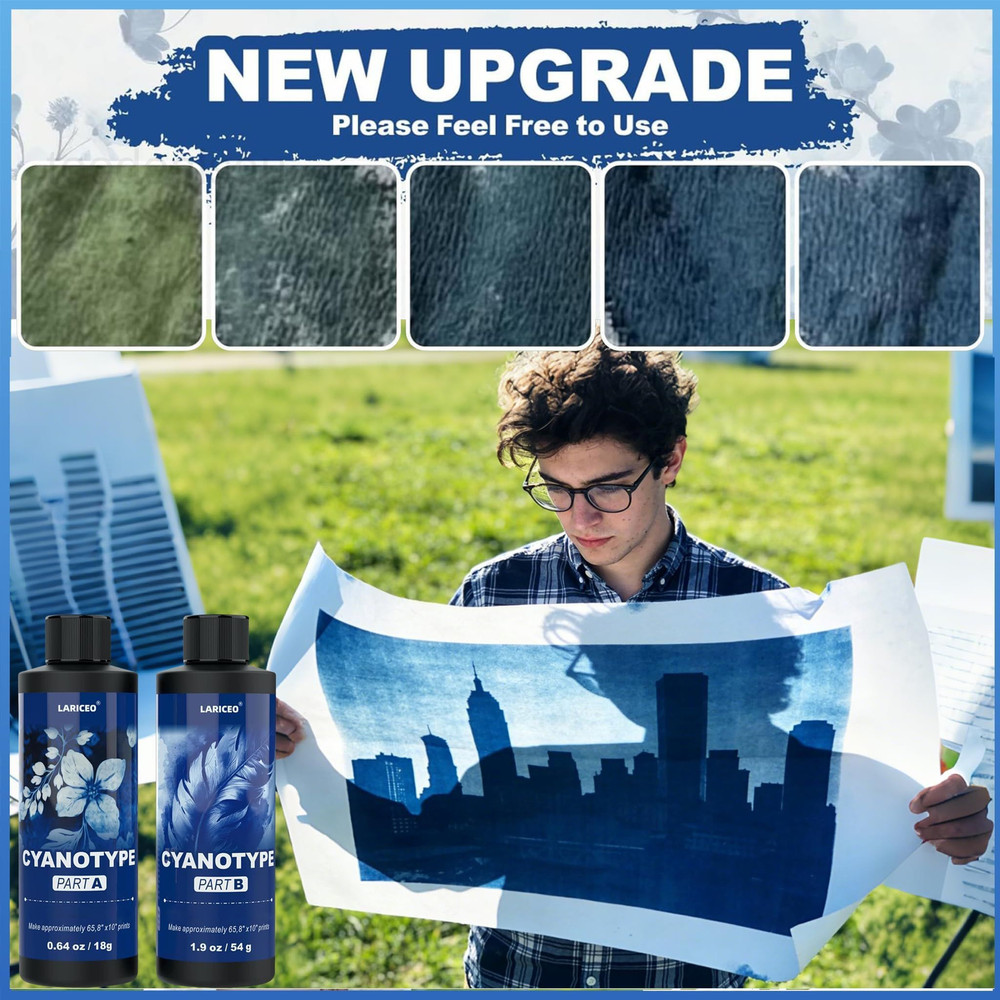 Cyanotype Solution Kit with 7 Tools, kit x 7 tools, Blue