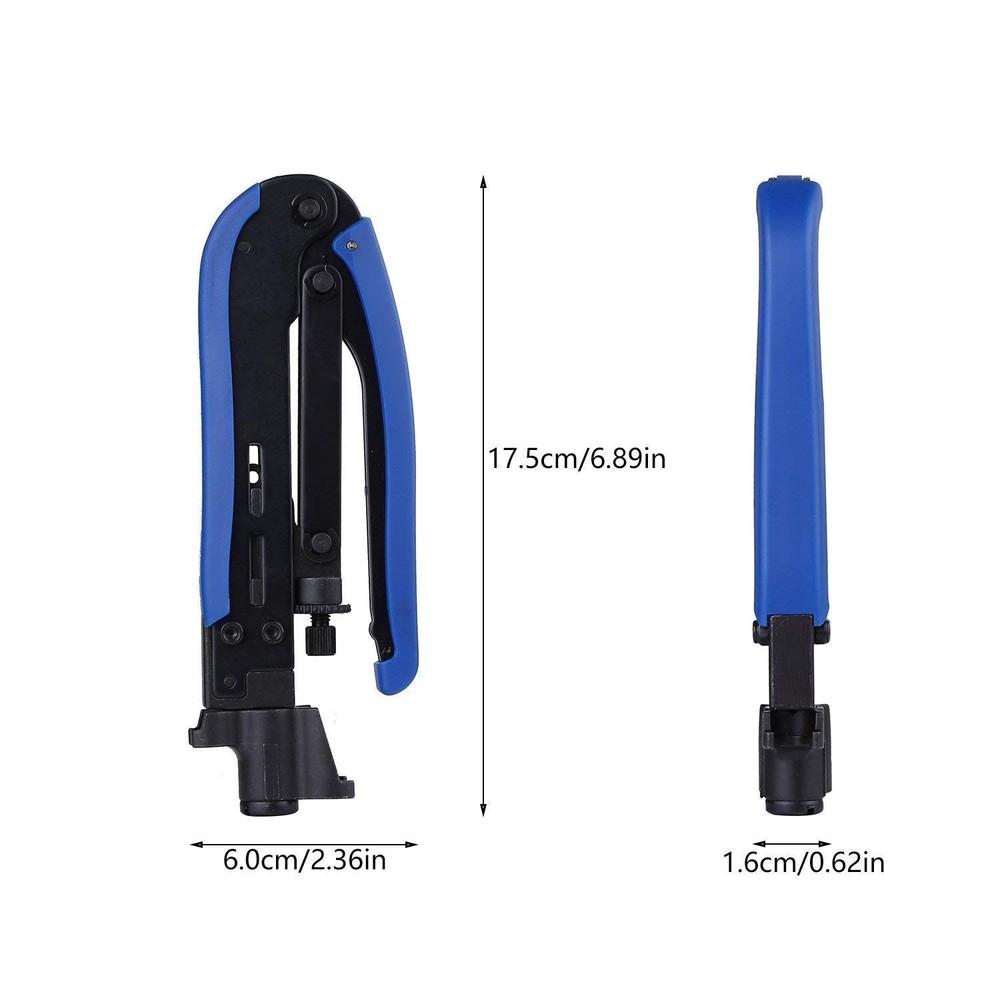 Coax Cable Crimper Kit, Yangoutool Coaxial Compression Tool, Adjustable RG6 R...