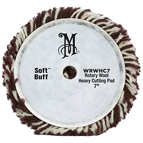 Soft Buff 7" Rotary Wool Heavy Cutting Pad, 1 Pack WRWHC7