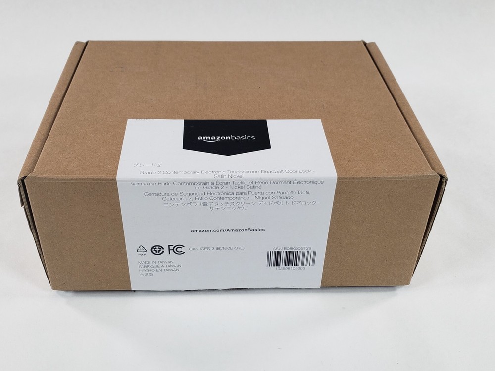 Amazon Basics Grade 2 Contemporary Electronic Touchscreen Deadbolt Door Lock