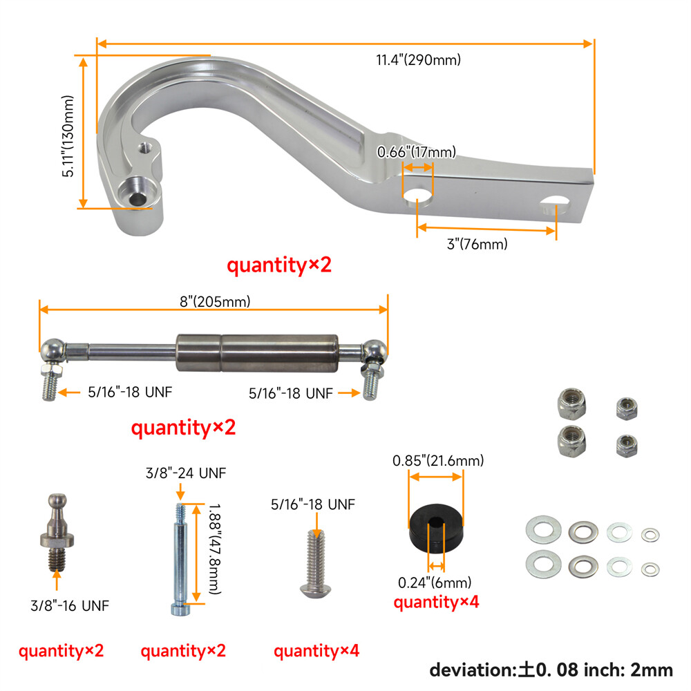 Left+Right Billet Aluminum Hood Hinge Kit For 1967-1969 Chevrolet Camaro Trunk
