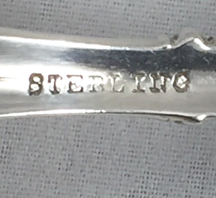 Great Sterling Brite Cut Serving Spoon-9" Mono HG