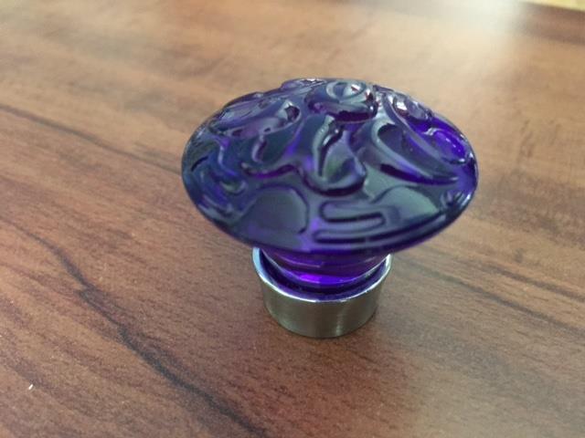 10 Knobs Handles Kitchen Cabinet Hardware Acrylic Glass Sapphire Blue