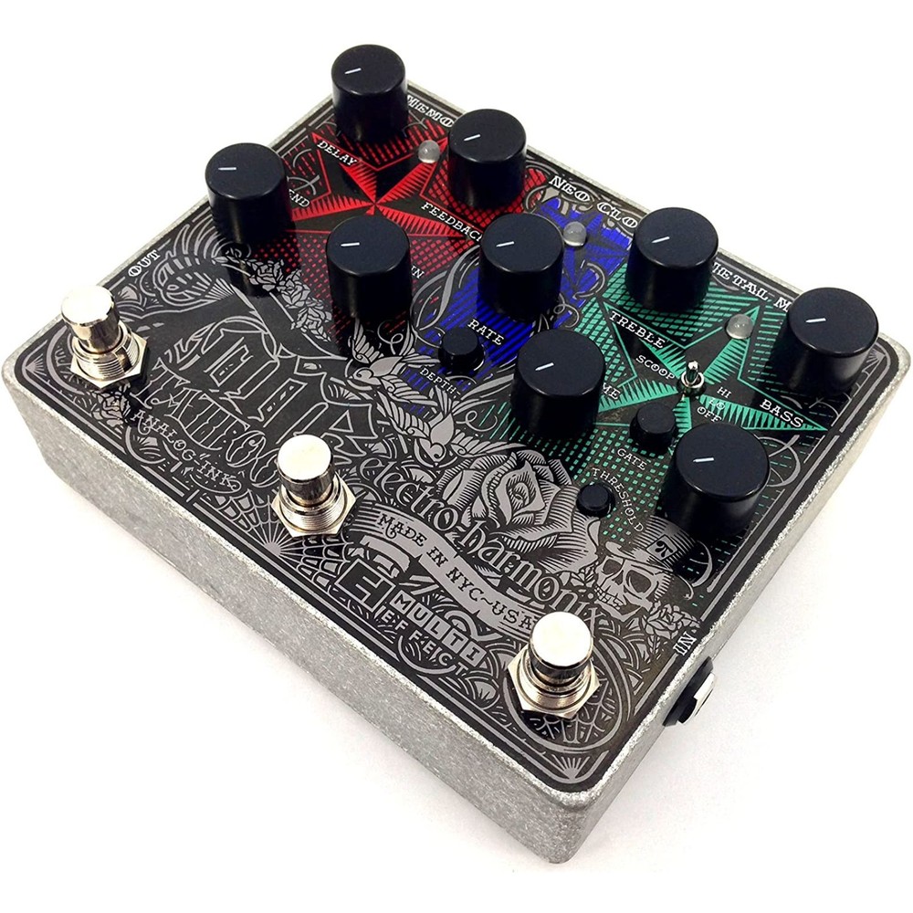 Electro-Harmonix Tone Tattoo Analog Delay, Chorus, and Distortion Effects Pedal