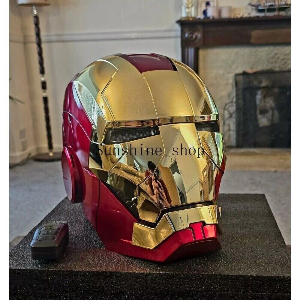 Autoking Iron Man MK5 Gold Electronic Helmet Mask with Voice Activation