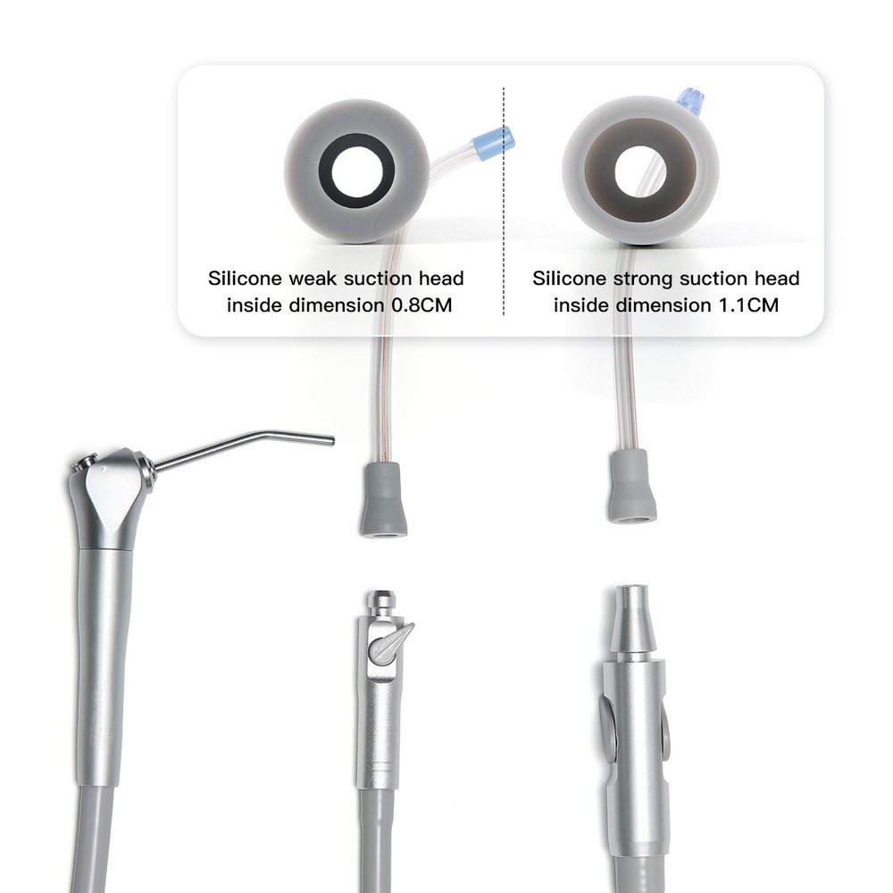 10/20Pcs Dental Saliva Ejector Adapter Tip Strong Weak Suction Rubber Snap Tip
