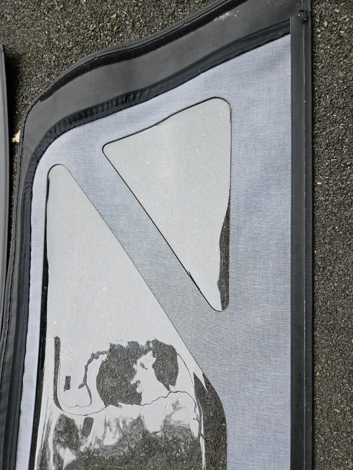 Jeep Wrangler Soft Top Windows 2 Door JK CLEAR VINYL GREY GRAY 07-18 PAIR LH RH